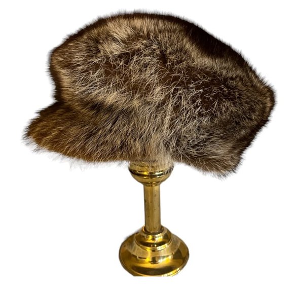 π¨π¦ FABULOUS NATURAL RACCOON FUR CAP/HAT - EVC - Picture 4 of 6